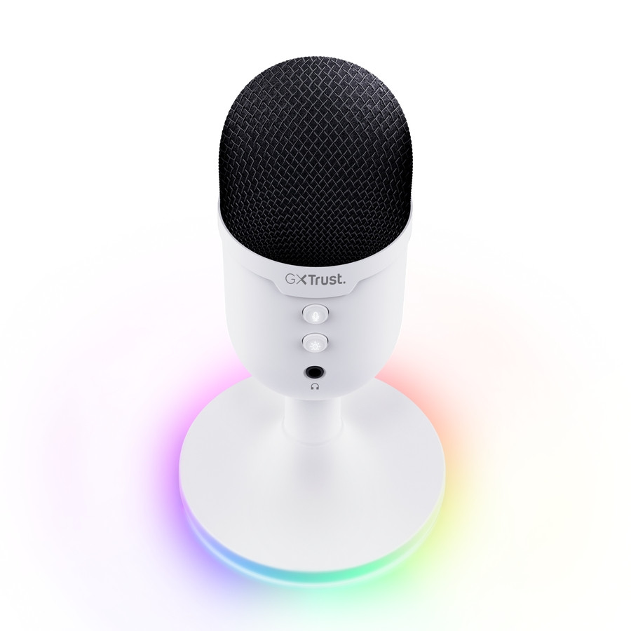 Микрофон TRUST GXT234W Yunix, USB, Кондензаторен, Кардиоидна насоченост, RGB подсветка - 25374 - 3