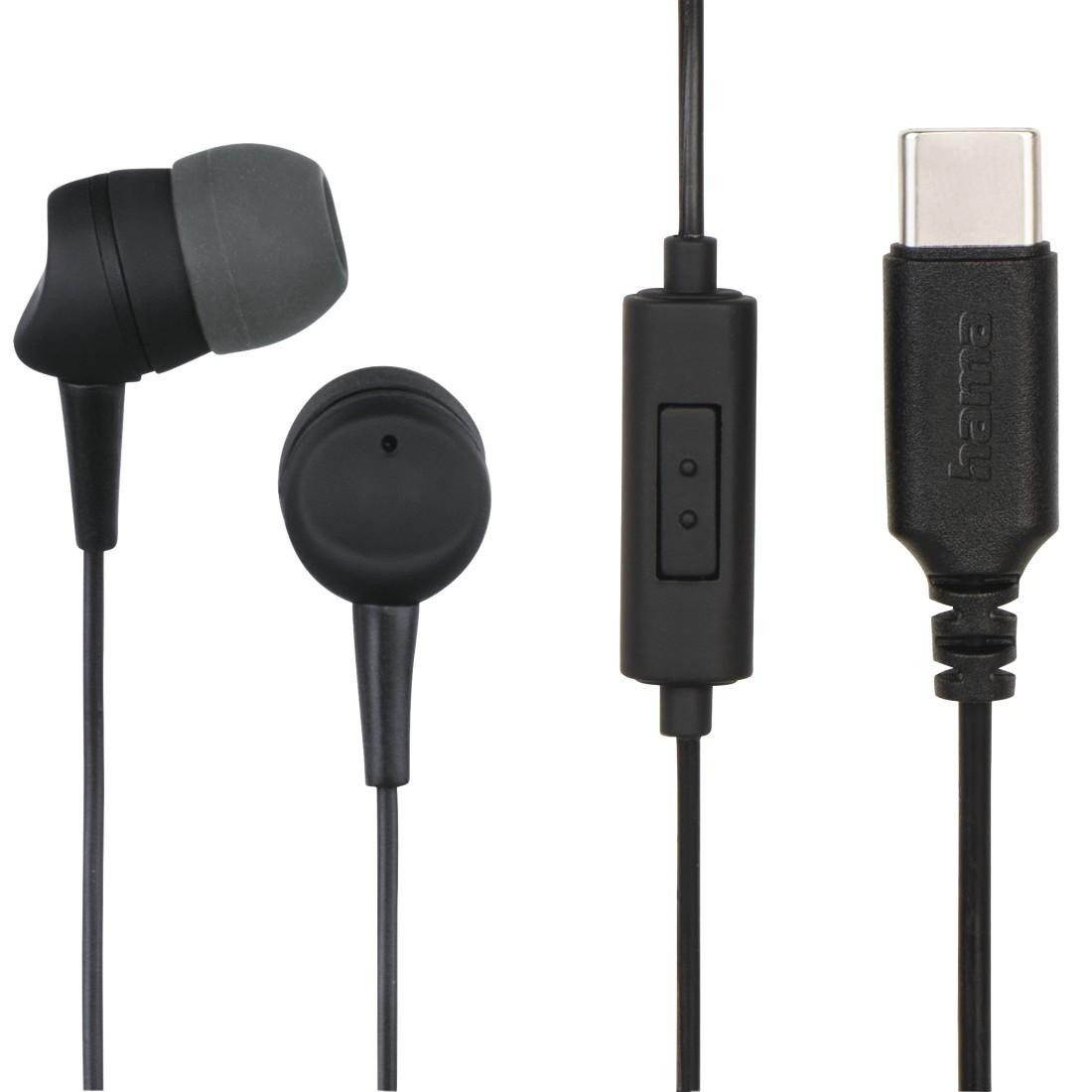 Слушалки с микрофон HAMA Sea II, USB-C, In-ear, 10mm, 32Ω, 1.2м - HAMA-184192 - 1