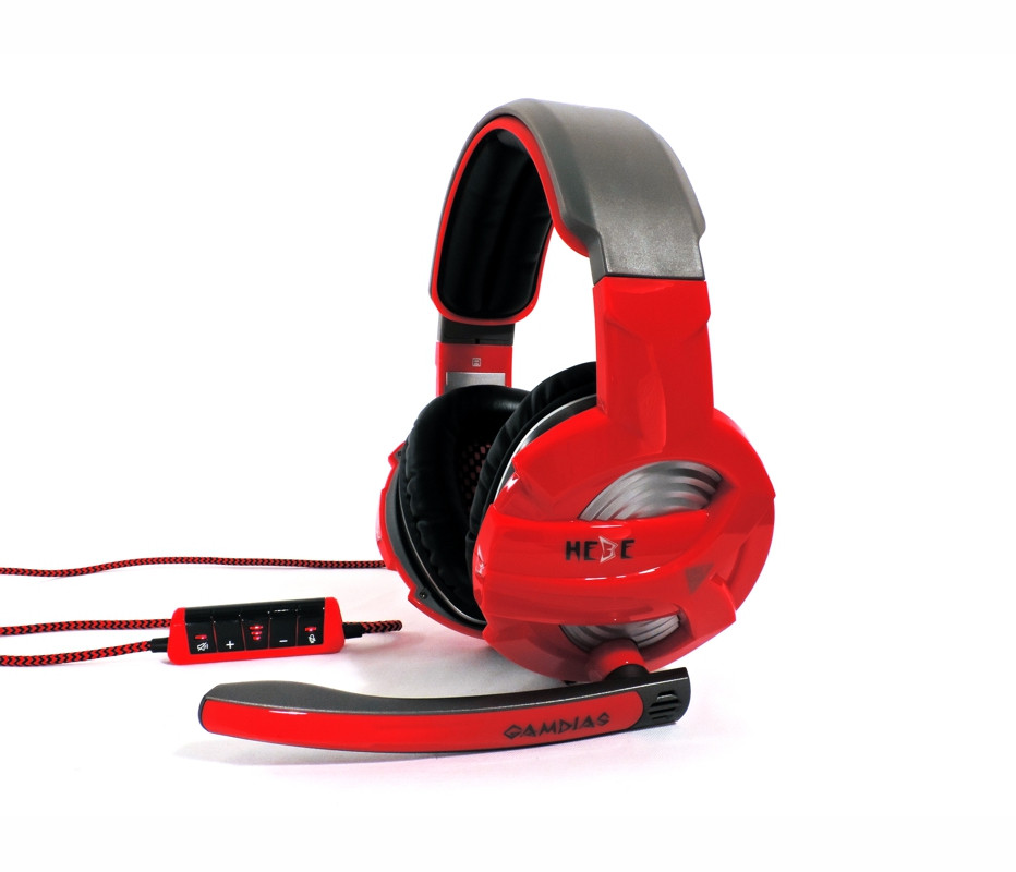 Жични геймърски слушалки Gamdias HEBE GHS2300-USB, Red/Black - GHS2300-USB - 1