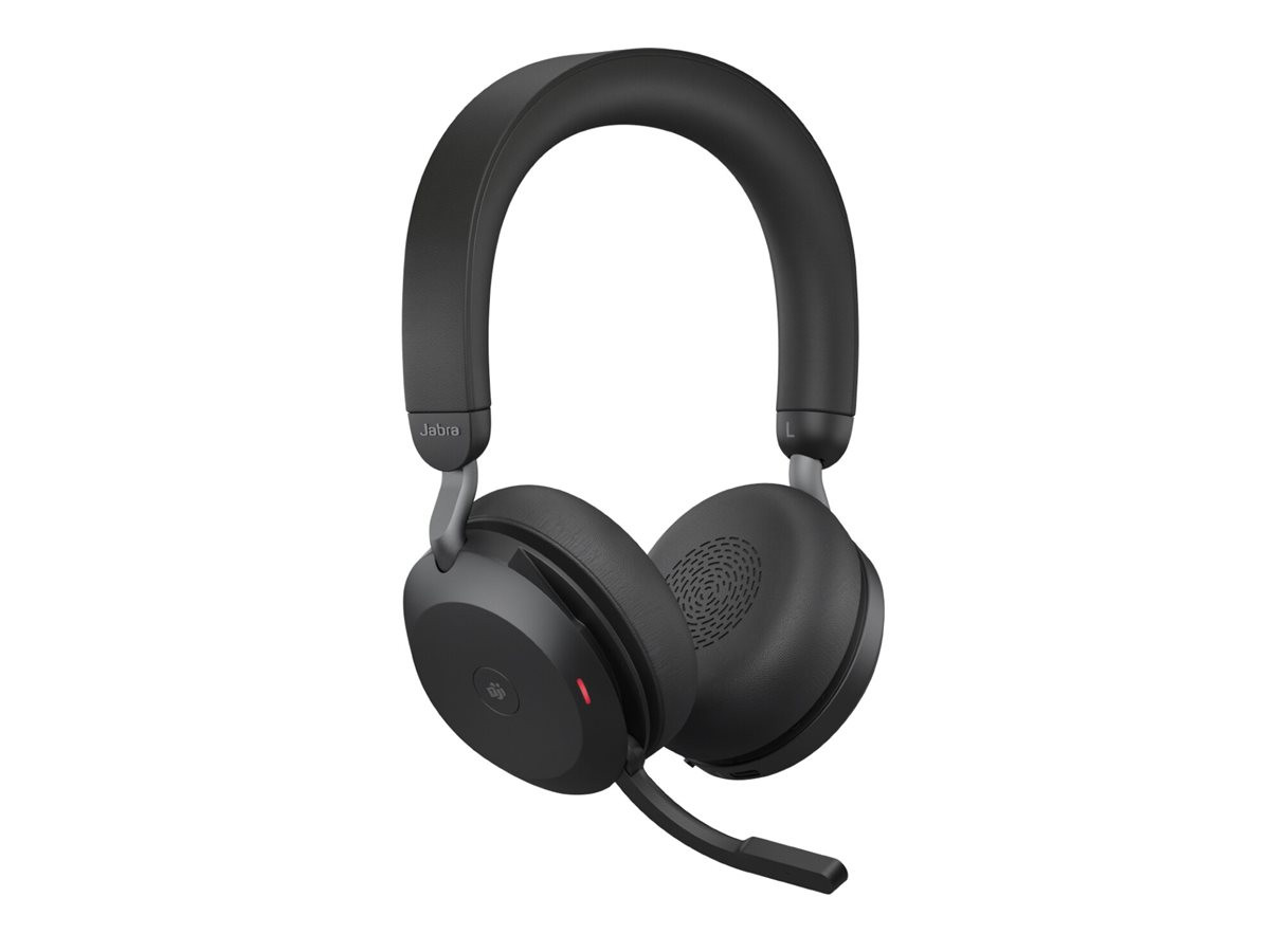 Bluetooth безжични слушалки Jabra Evolve2 75, On-ear, ANC, USB-A, Черни - 27599-999-999 - 1