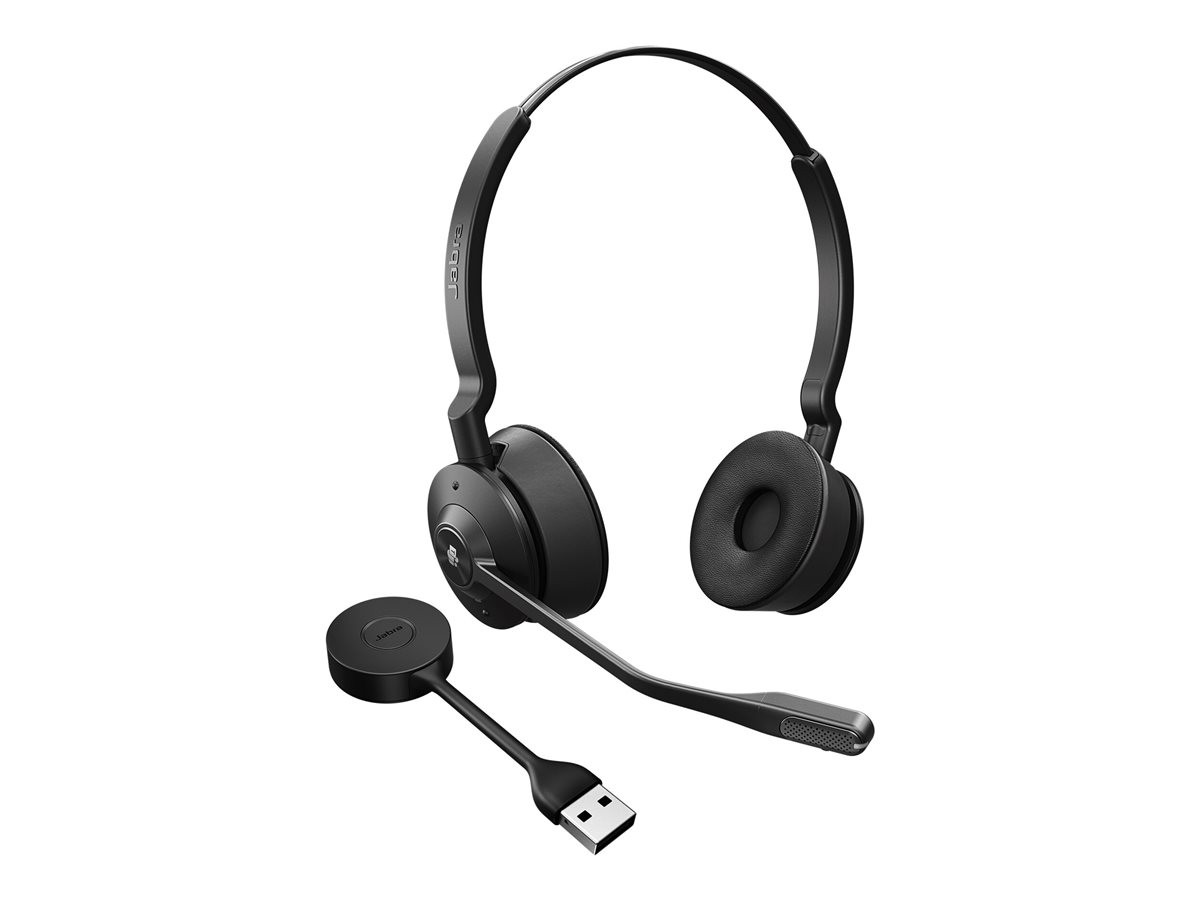 Безжична DECT слушалка Jabra Engage 55, Stereo On-ear, Boom микрофон, 13 часа работа, Microsoft Teams сертифицирана - 9559-450-111 - 1
