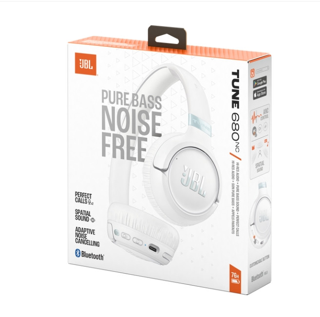 Безжични слушалки JBL TUNE 680NC, Wireless, Noise Cancellation, USB-C, Микрофон, 32Ω, 10Hz-20kHz - JBLT680NCBLK - 11