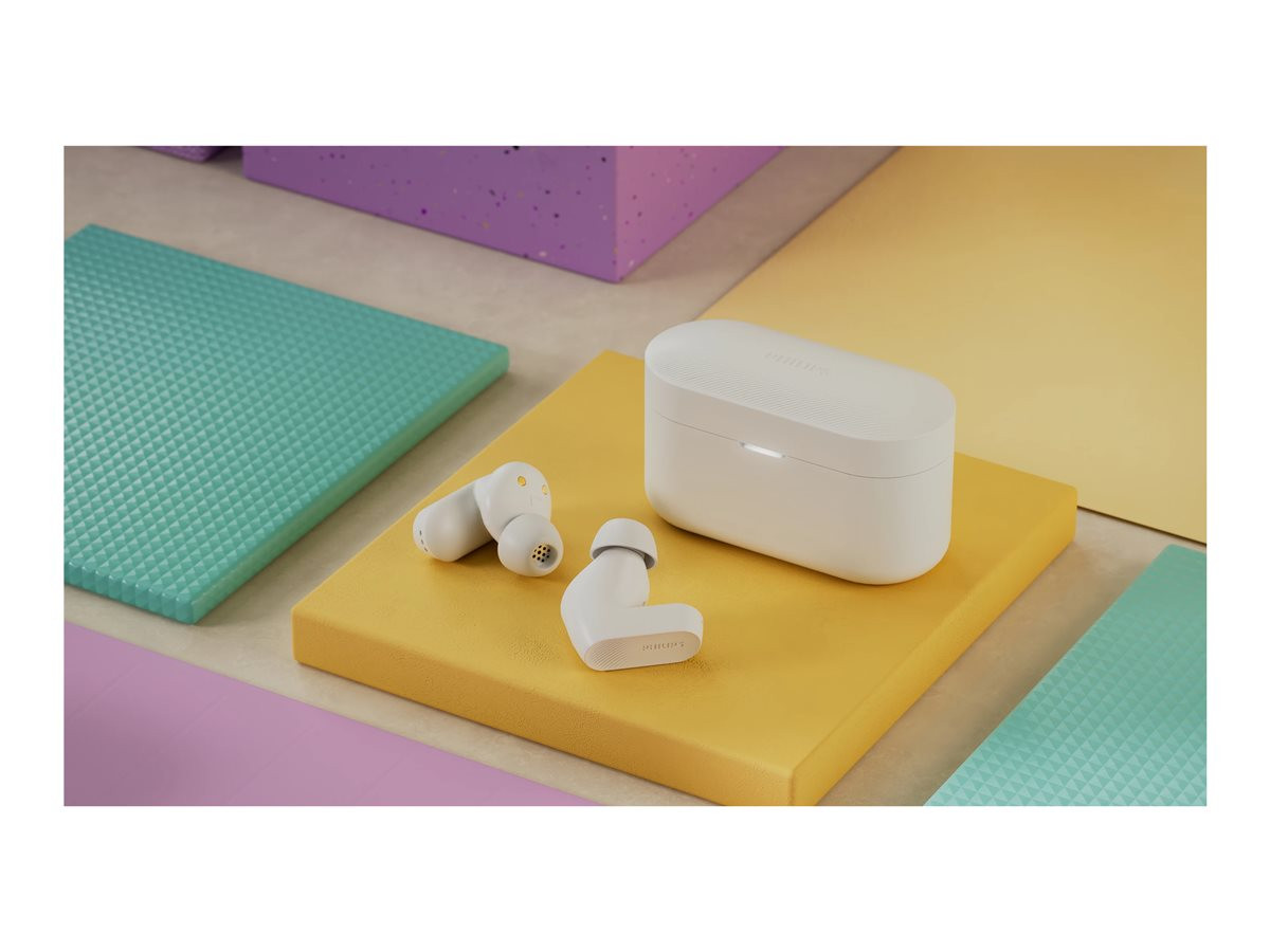 Безжични слушалки Philips TAT3509WT, IPX4, Bluetooth 5.3, 24 часа време на работа, Бели - TAT3509WT/00 - 4
