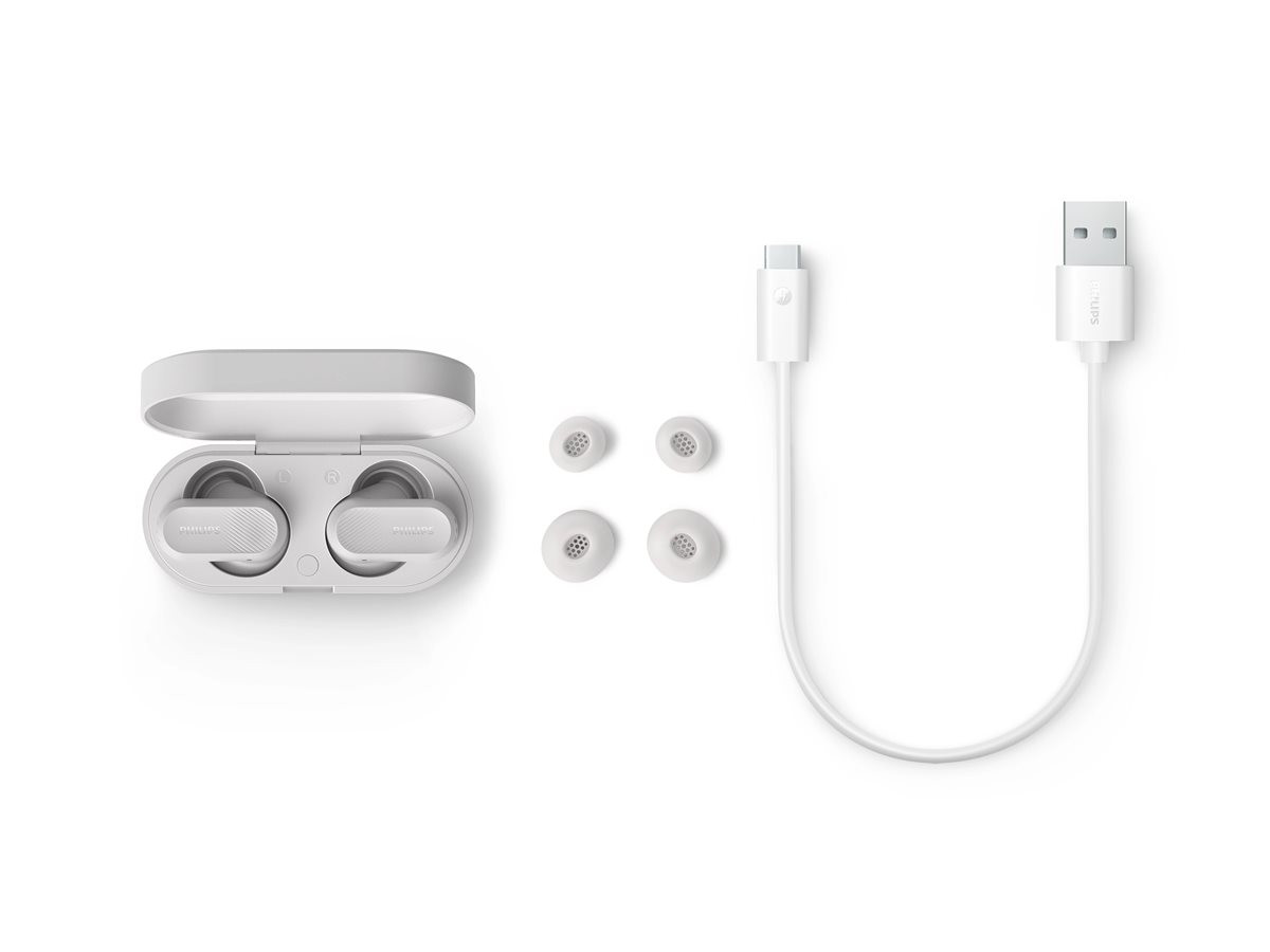 Безжични слушалки Philips TAT3509WT, IPX4, Bluetooth 5.3, 24 часа време на работа, Бели - TAT3509WT/00 - 5
