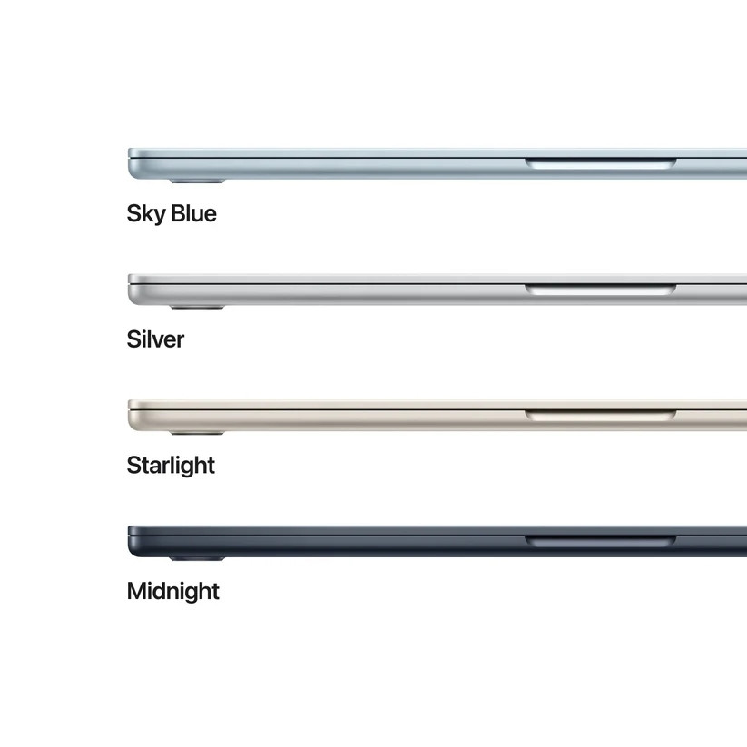 Лаптоп Apple MacBook Air 15, 15.3" IPS 2880x1864, Apple M5 10-Core, 16GB LPDDR5X, 1TB SSD, macOS - MDVA4ZE/A - 3