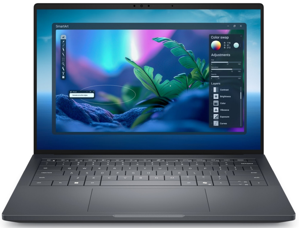 Лаптоп Dell Pro Max 14 Premium MA14250, 14" FHD+ 1920x1200 AG, Intel Core Ultra 7 265H, NVIDIA RTX PRO 1000 8GB, 32GB LPDDR5X 8400MT/s, 1TB SSD, Windows 11 Pro - BTO103_MA14250_EMEA - 1
