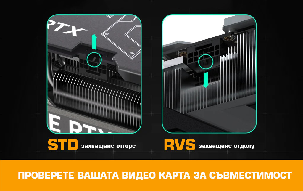 Адаптер за видеокарта EZDIY-FAB 12VHPWR 600W, 16-Pin 12VHPWR, PCIe 5.0, 180° - EZDPI189-33 - 2