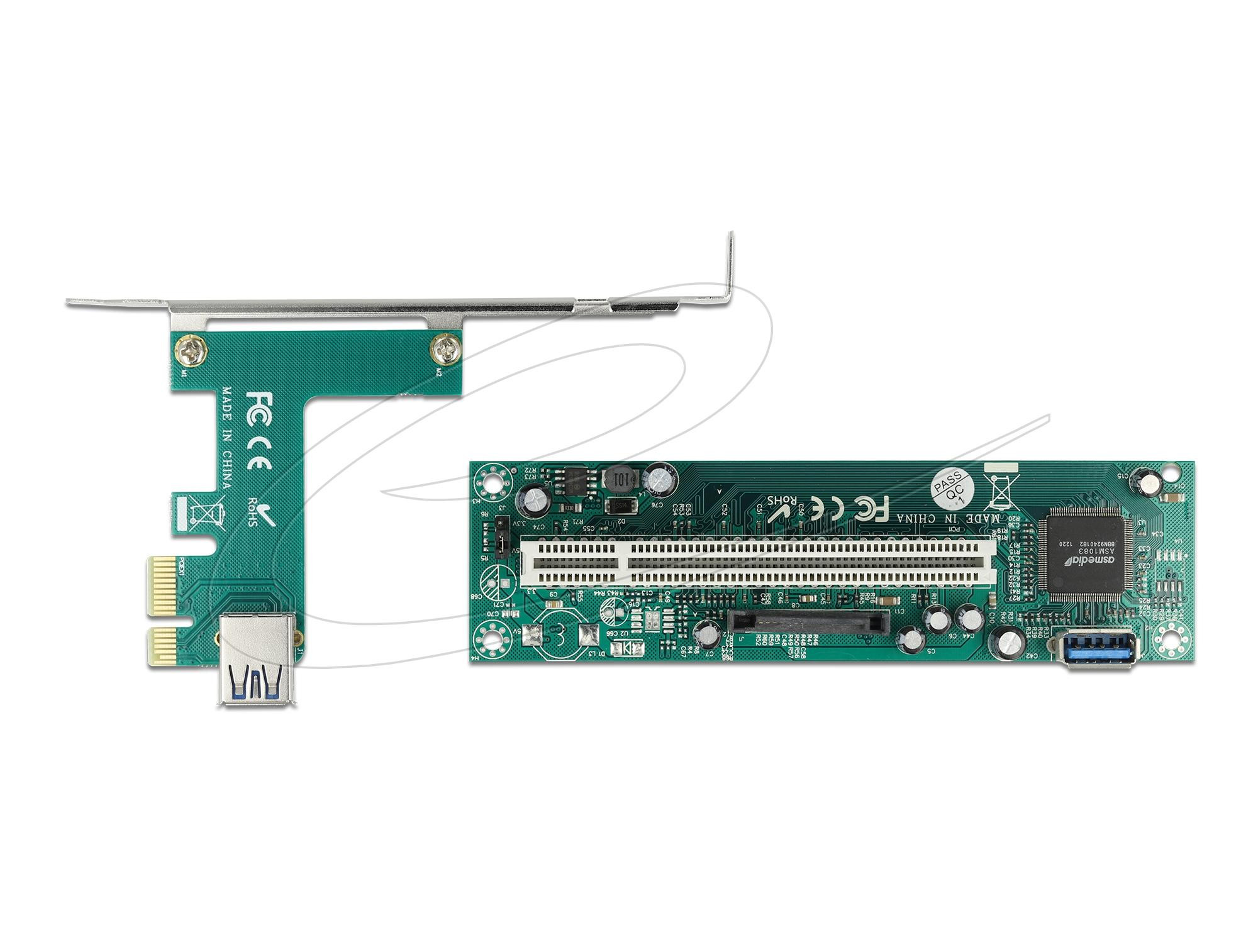 Адаптер DeLock Riser Card, PCI Express x1 към PCI 32-bit с кабел 60cm - 90065 - 3