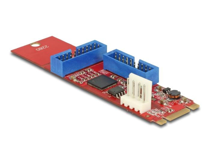 Адаптер DeLock, M.2 Key B+M към 2x USB 5 Gbps - 62843 - 2
