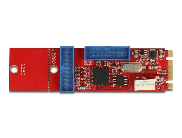 Адаптер DeLock, M.2 Key B+M към 2x USB 5 Gbps - 62843 - 3
