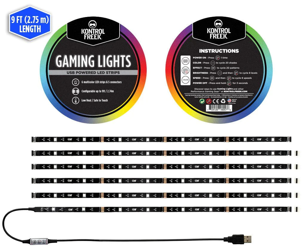 RGB лента KontrolFreek Gaming Lights Kit, 2.74m USB - 4211-LED6 - 1