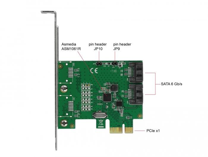 Разширителна карта DeLock, PCI Express x1 към 2 port SATA RAID - 90392 - 4