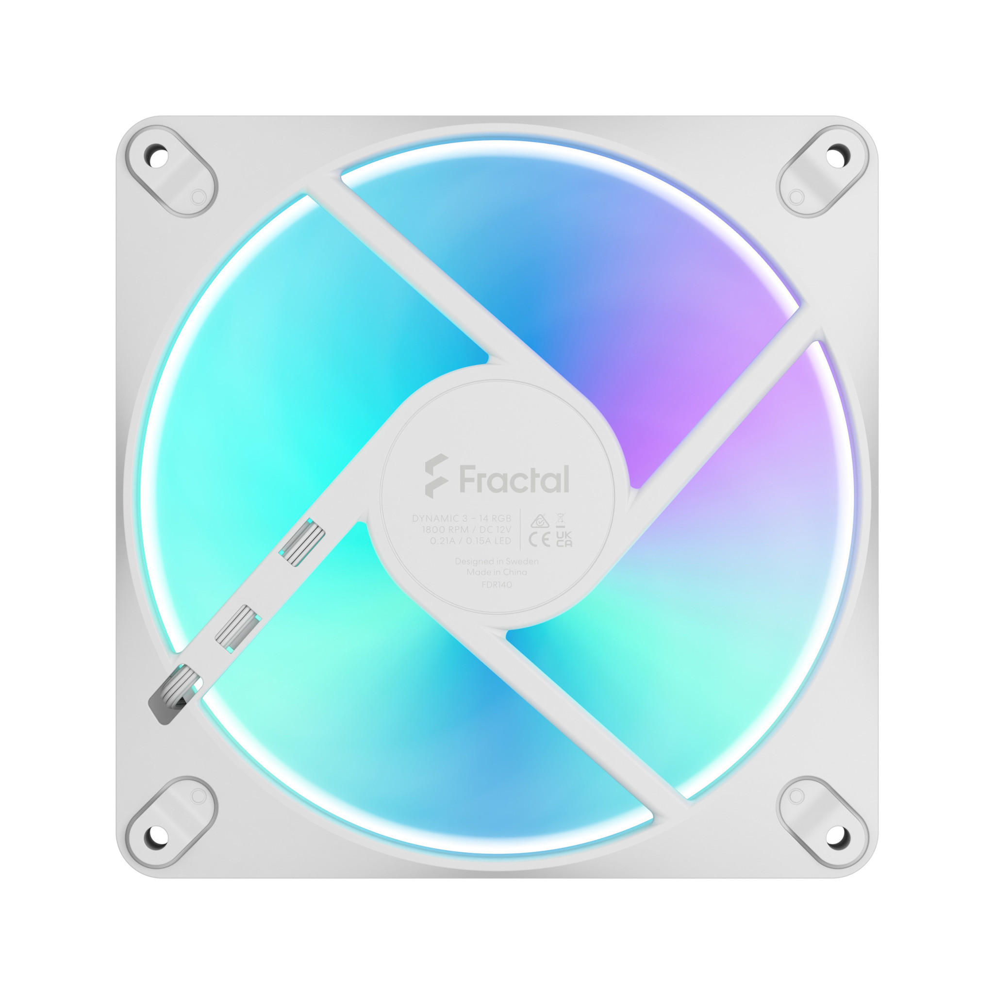 Вентилатор Fractal Design Dynamic 3 140MM, RGB White - FD-F-DR3-1402 - 5