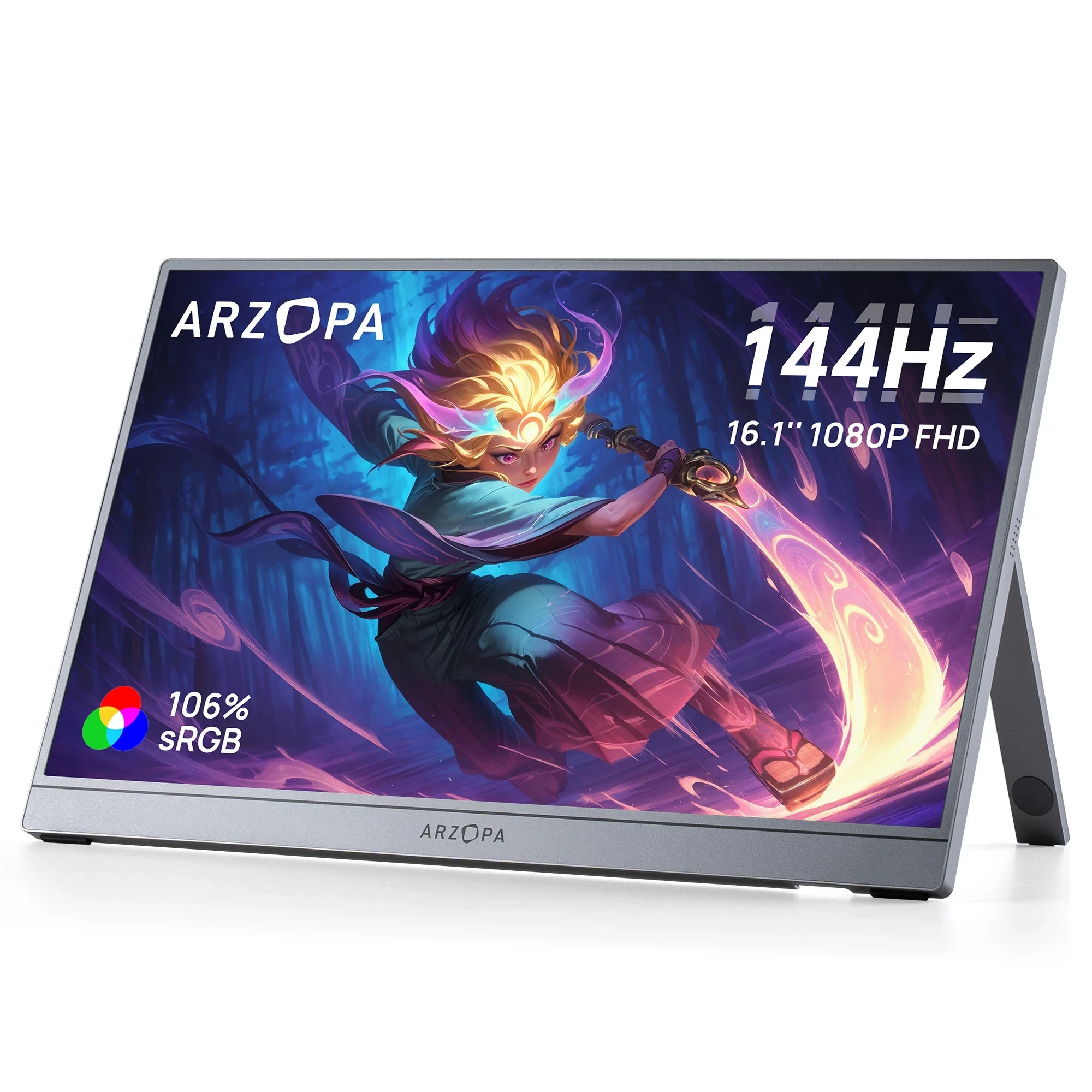 Монитор Arzopa Z1FC, 16.1" Full HD 144Hz IPS - ARZOPA-Z1FC-SB - 6