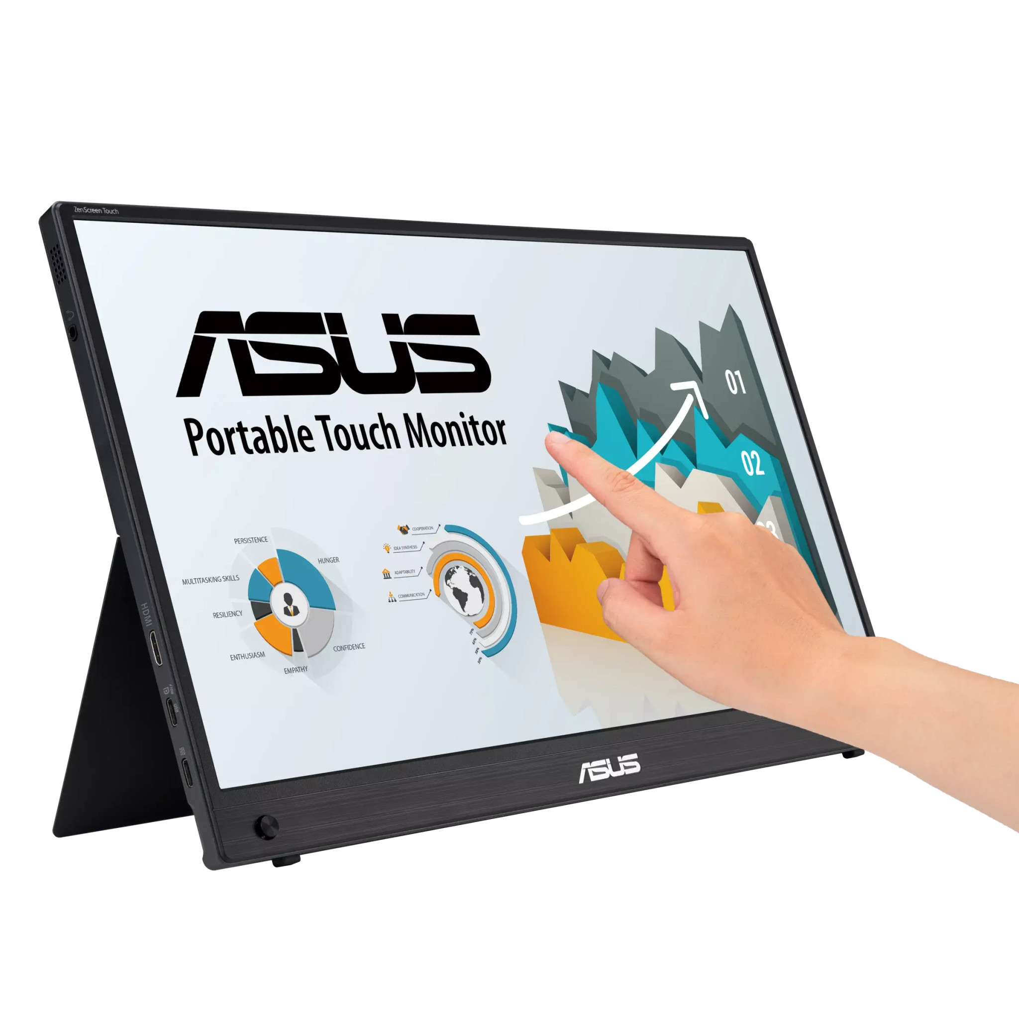 Монитор ASUS ZenScreen MB16AMTR, 15.6" Full HD IPS тъч - 90LM04S0-B02170 - 7