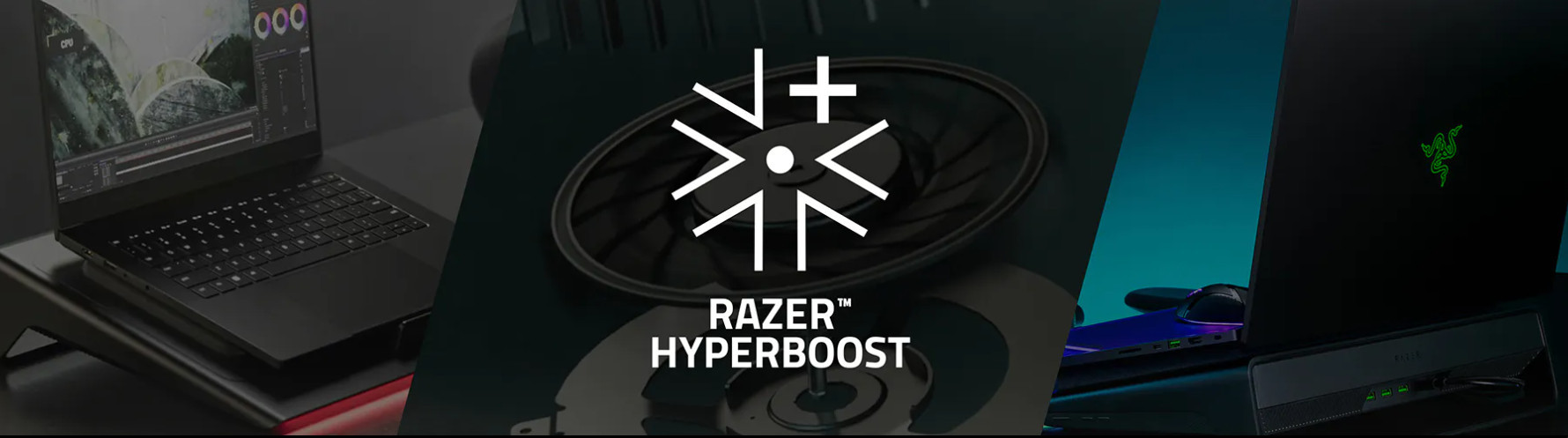 Охладител за лаптоп RAZER, 14-18 инча, 3000 RPM, USB Hub, RGB LED - RC21-02300100-R3GW - 2