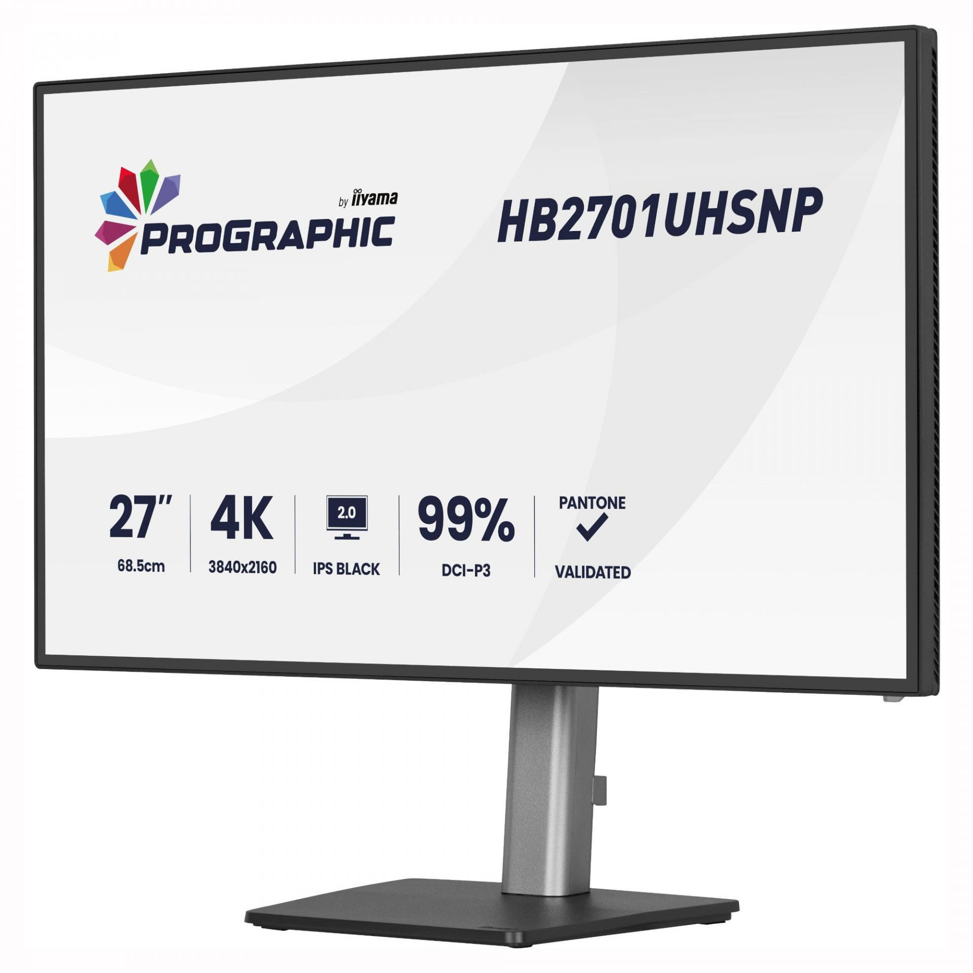 Монитор IIYAMA HB2701UHSNP-B1, 27" 4K UHD IPS, Pantone Validated - 4