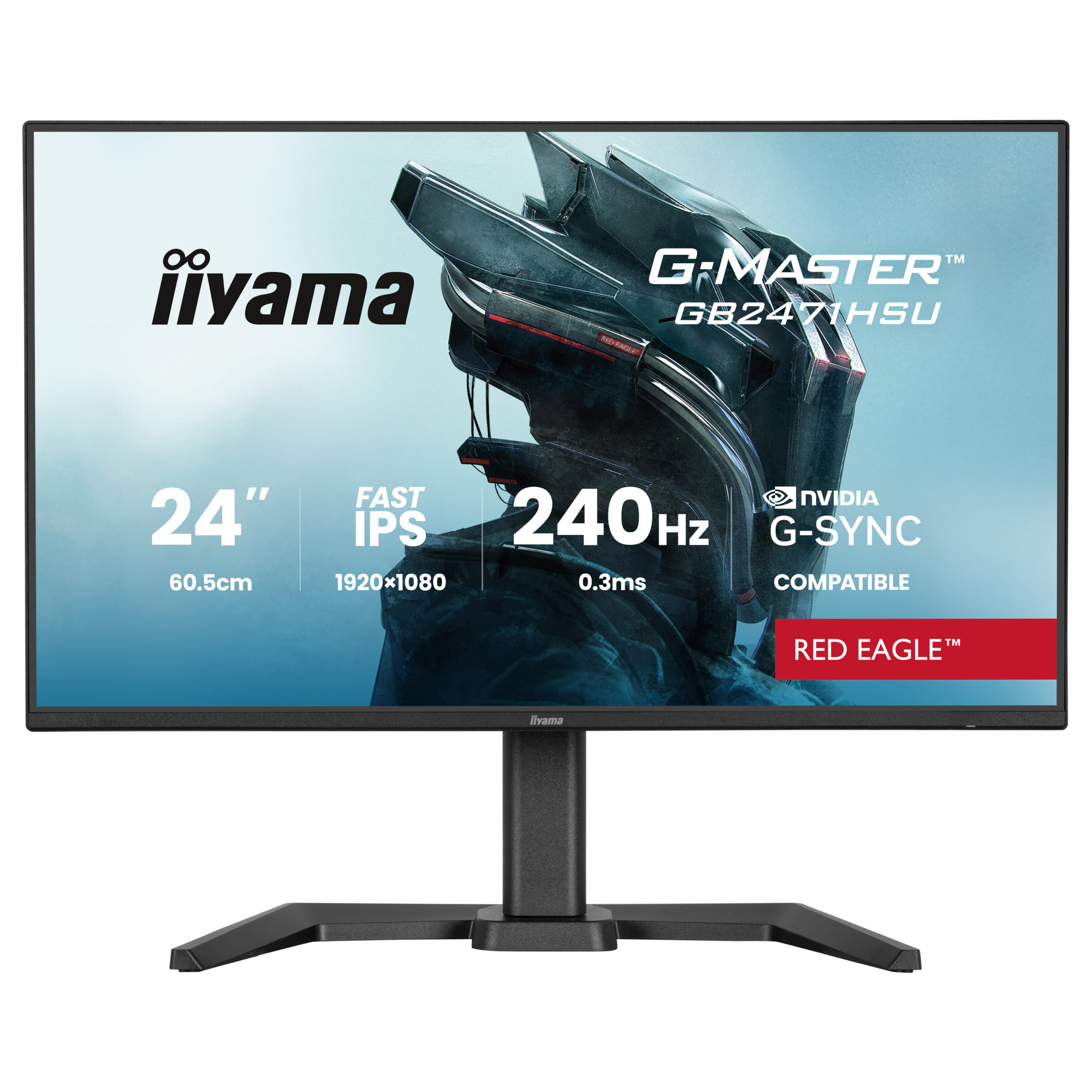 Монитор IIYAMA GB2471HSU-B1, 23.8" Full HD Fast IPS, 240Hz, 0.3ms, Adaptive Sync и G-SYNC  - 1