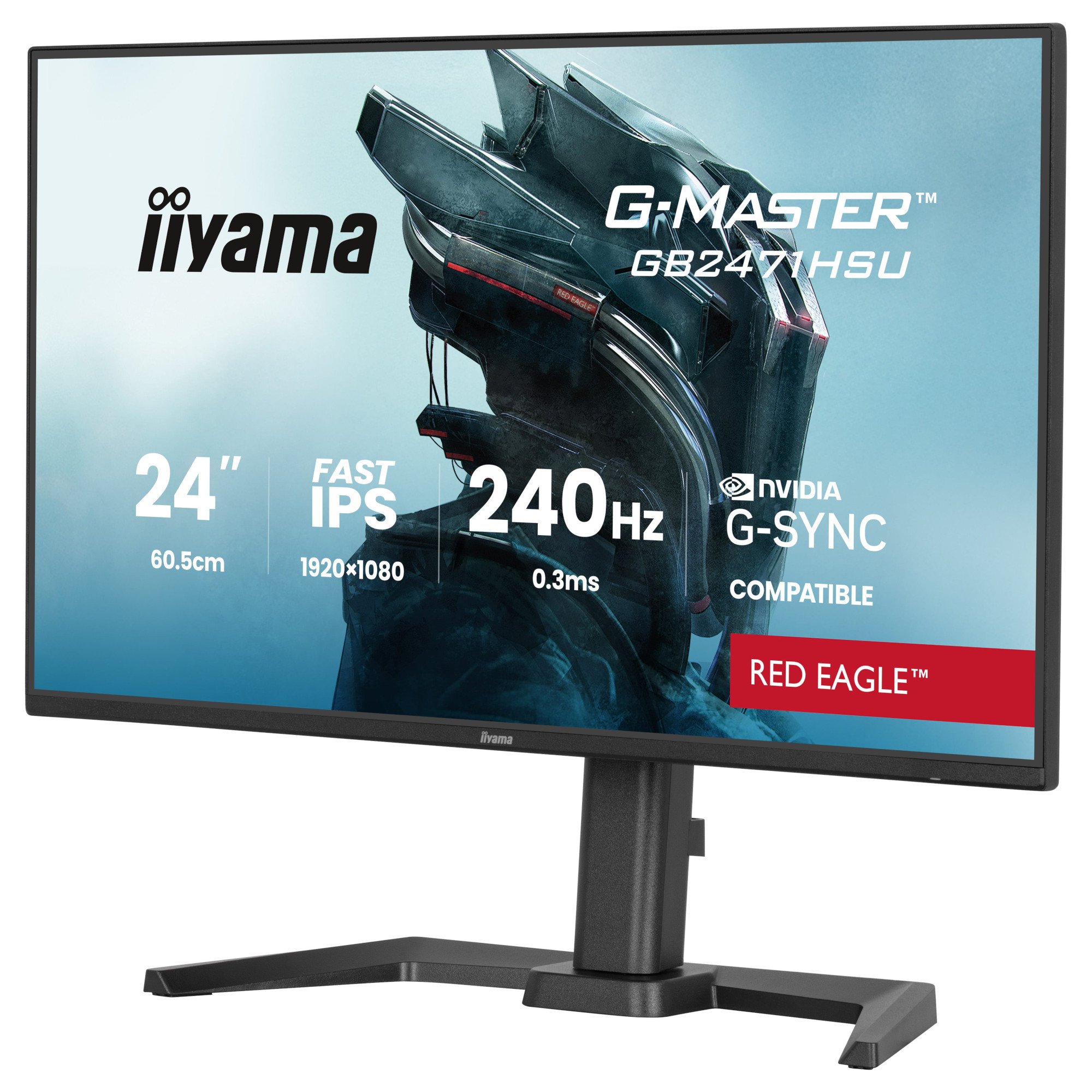 Монитор IIYAMA GB2471HSU-B1, 23.8" Full HD Fast IPS, 240Hz, 0.3ms, Adaptive Sync и G-SYNC  - 4