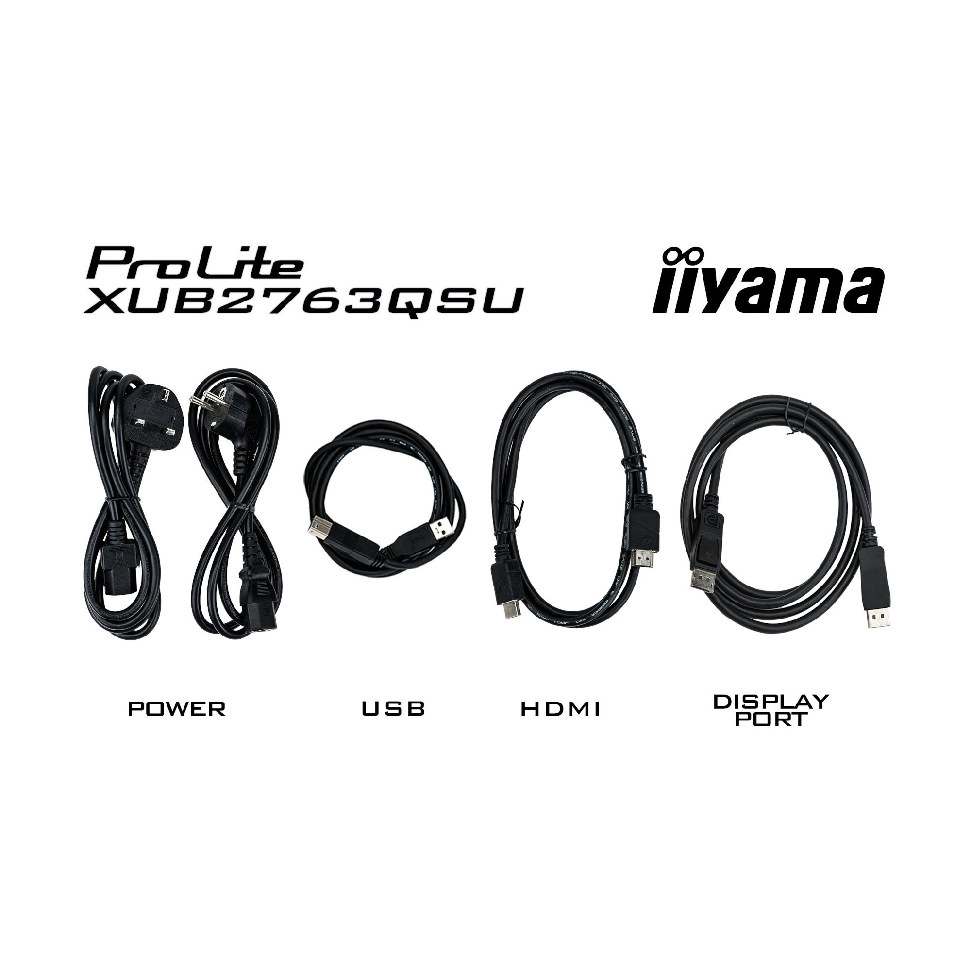 Монитор IIYAMA XUB2763QSU-B1, 27" 2560x1440 IPS, 2ms, Adaptive Sync, Flicker Free, Blue Light Reducer - 12
