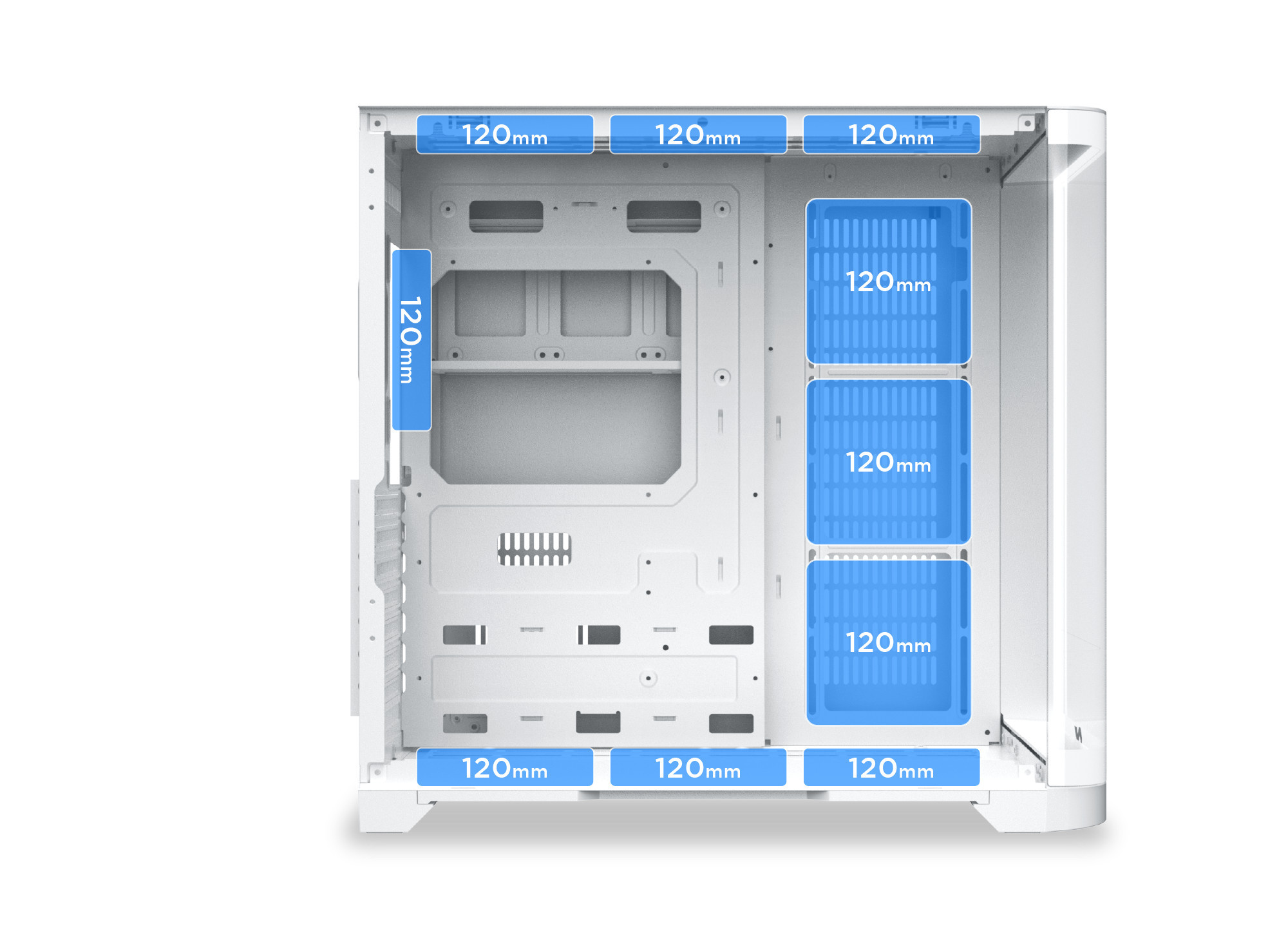 Кутия за компютър XIGMATEK Crystal Storm Arctic V2, Midi Tower EATX, Бял - EN49408 - 5