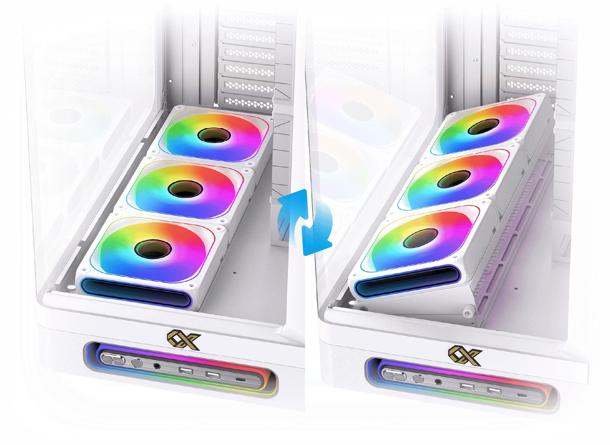 Компютърна кутия XIGMATEK Heaven Arctic EN49583, Midi Tower, Extended ATX, Бяла, Закалено стъкло, RGB LED, Поддръжка за водно охлаждане - HEAVEN_ARCTIC - 6