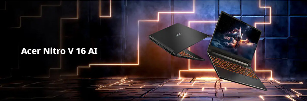 Лаптоп Acer Nitro V16 AI ANV16-42-R4CR, 16.0", WQXGA, AMD Ryzen 7 260, RTX 5070 8GB GDDR7 DLSS 4, 16 GB, 1 TB SSD - NH.U1FEX.006 - 2