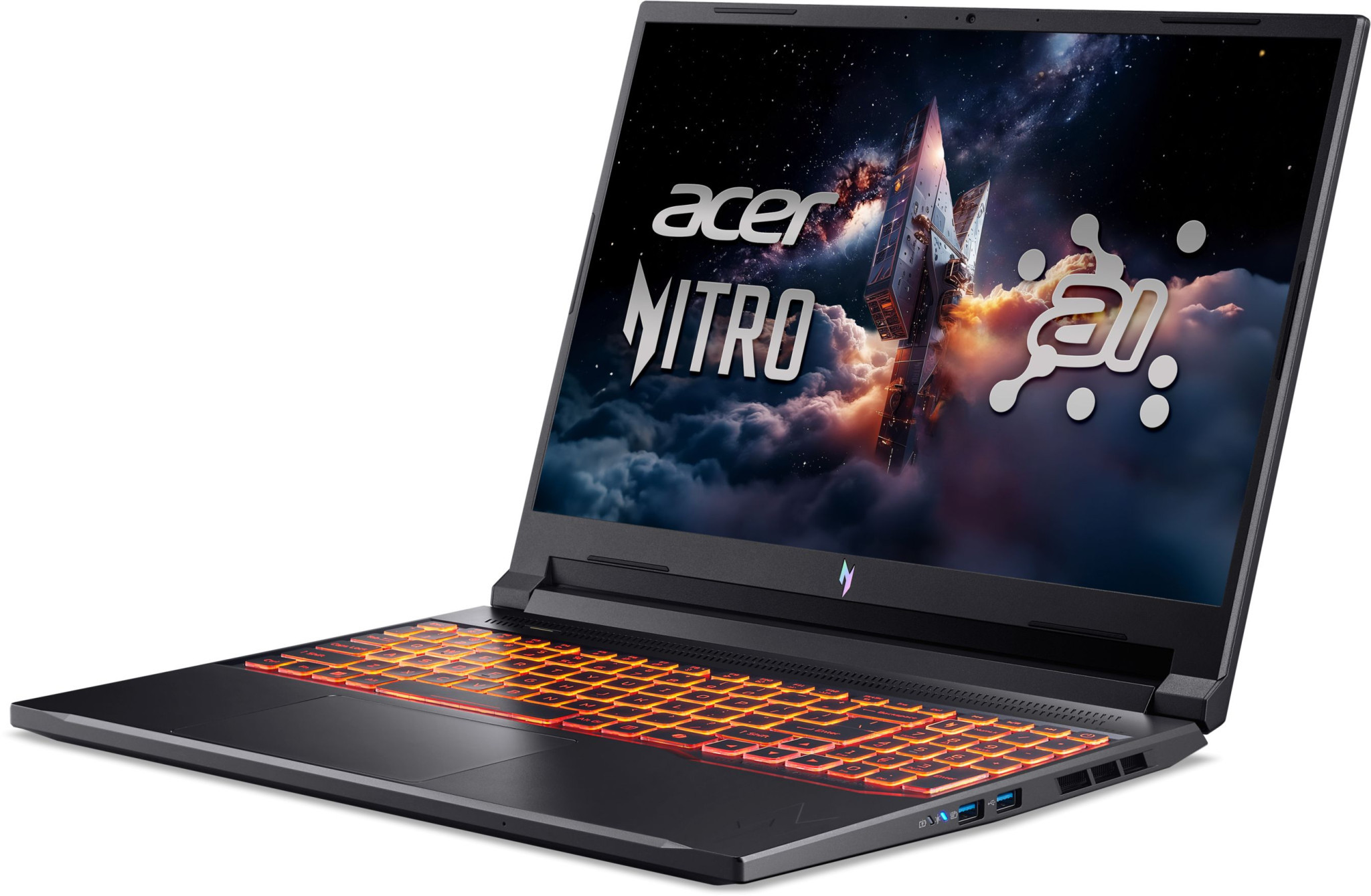 Лаптоп Acer Nitro V16 AI ANV16-42-R4CR, 16.0", WQXGA, AMD Ryzen 7 260, RTX 5070 8GB GDDR7 DLSS 4, 16 GB, 1 TB SSD - NH.U1FEX.006 - 6
