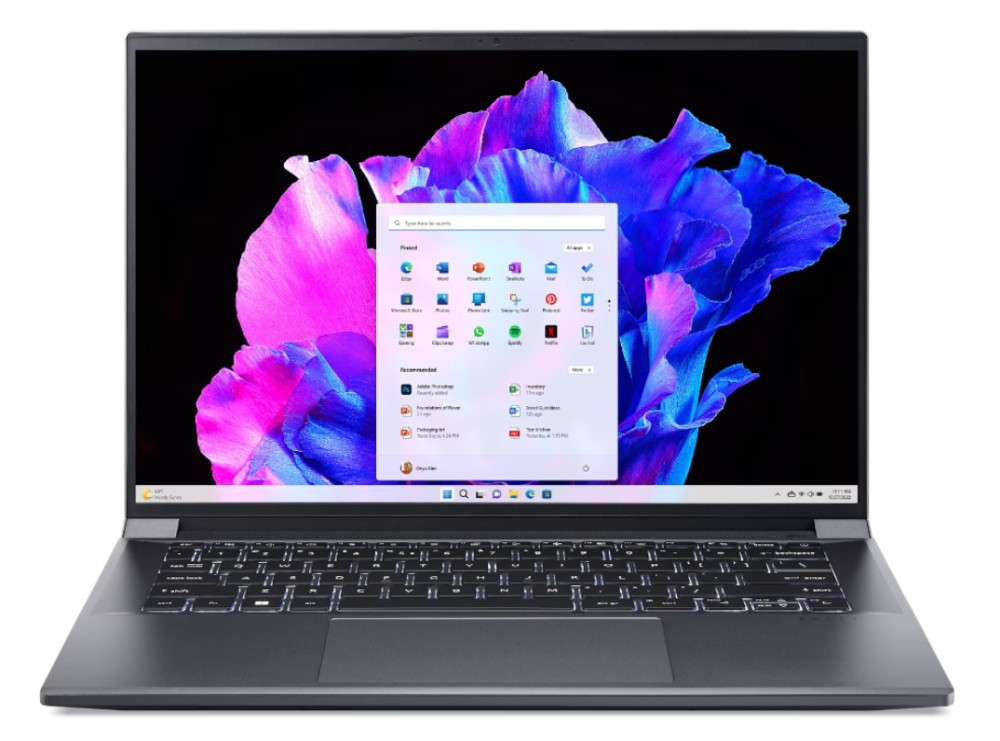 Лаптоп Acer Swift X 14 SFX14-71G-75L8, 14.5" 2.8K OLED 120Hz, Intel Core i7-13700H, RTX 4050 6GB, 16GB DDR5, 1TB SSD, Windows 11 Home - NX.KEVEX.001 - 1