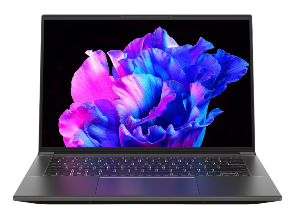 Лаптоп Acer Swift X 14 SFX14-71G-75L8, 14.5" 2.8K OLED 120Hz, Intel Core i7-13700H, RTX 4050 6GB, 16GB DDR5, 1TB SSD, Windows 11 Home - NX.KEVEX.001 - 2