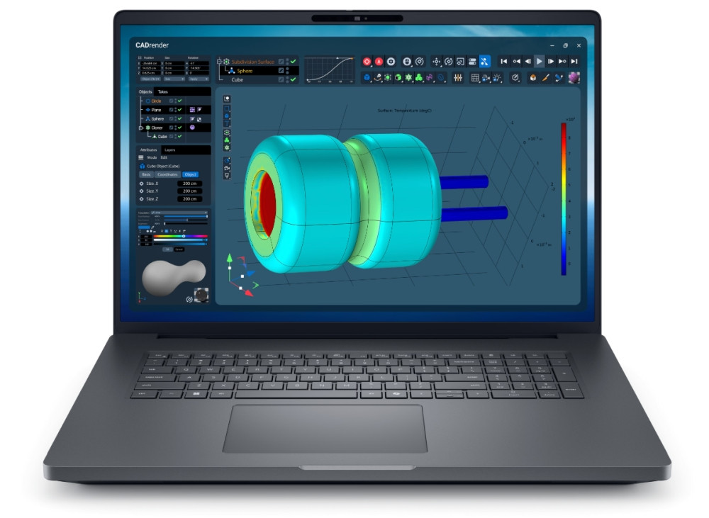 Лаптоп Dell Pro Max 18 Plus MB18250, 18" QHD+ 120Hz, Intel Core Ultra 7 265HX, NVIDIA RTX PRO 3000 12GB, 32GB DDR5 6400MHz, 1TB SSD, Win11 Pro - BTO104_MB18250_EMEA - 1