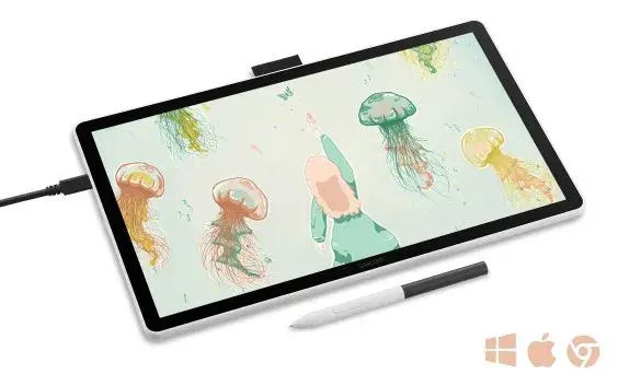 Графичен таблет WACOM One pen display 14.0", 1920 x 1080, USB-C, 4096 нива на натиск - DTC141W0 - 10
