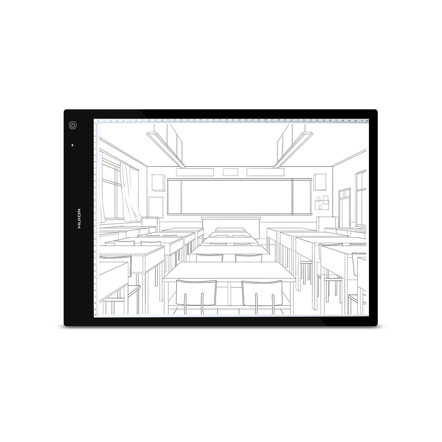 LED светеща подложка за рисуване HUION LB3, 420 x 300 mm, USB, Батерия 1050mAh - HUION-PAD-LB3 - 1