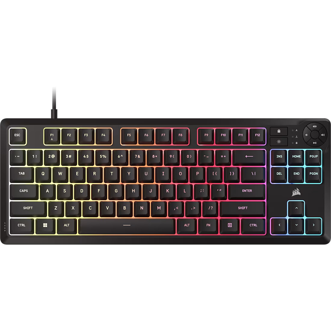 Геймърска клавиатура Corsair K55 Core TKL RGB - CH-9216065-NA - 1
