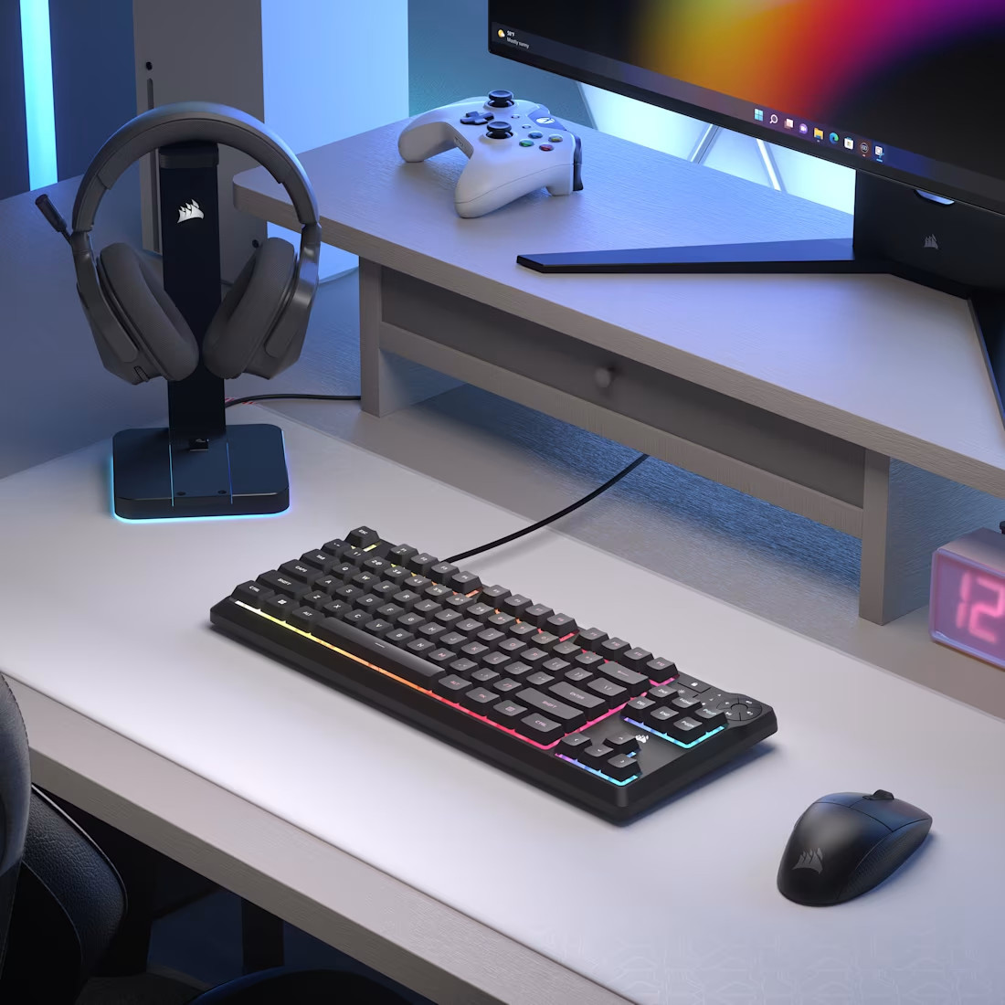 Геймърска клавиатура Corsair K55 Core TKL RGB - CH-9216065-NA - 9