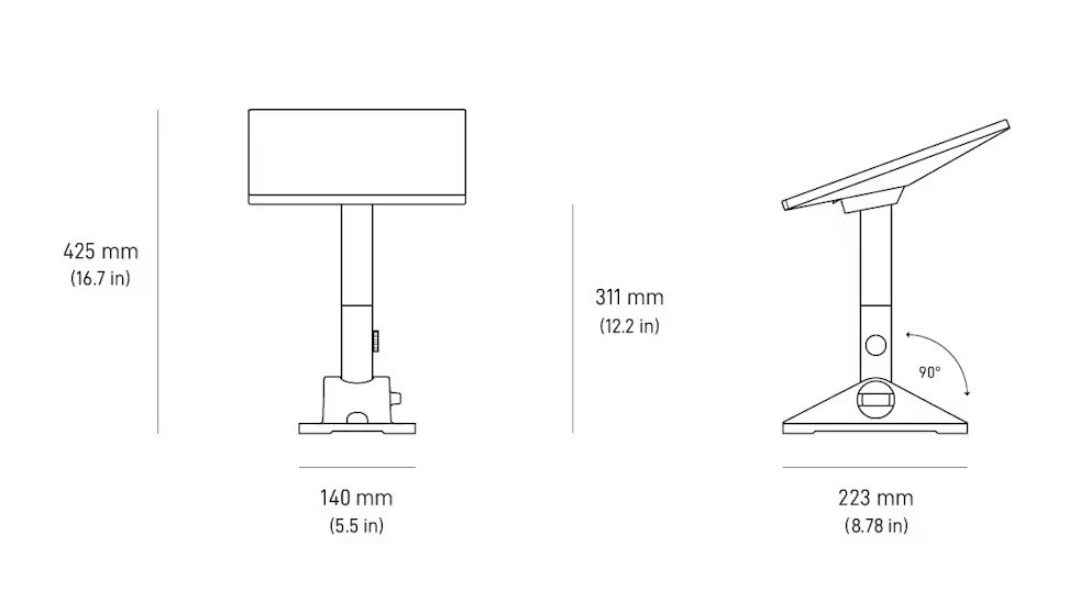 Стойка за покрив STARLINK Mini Pivot Mount, Сива - STARLINK-MOUNT-WALL1 - 2