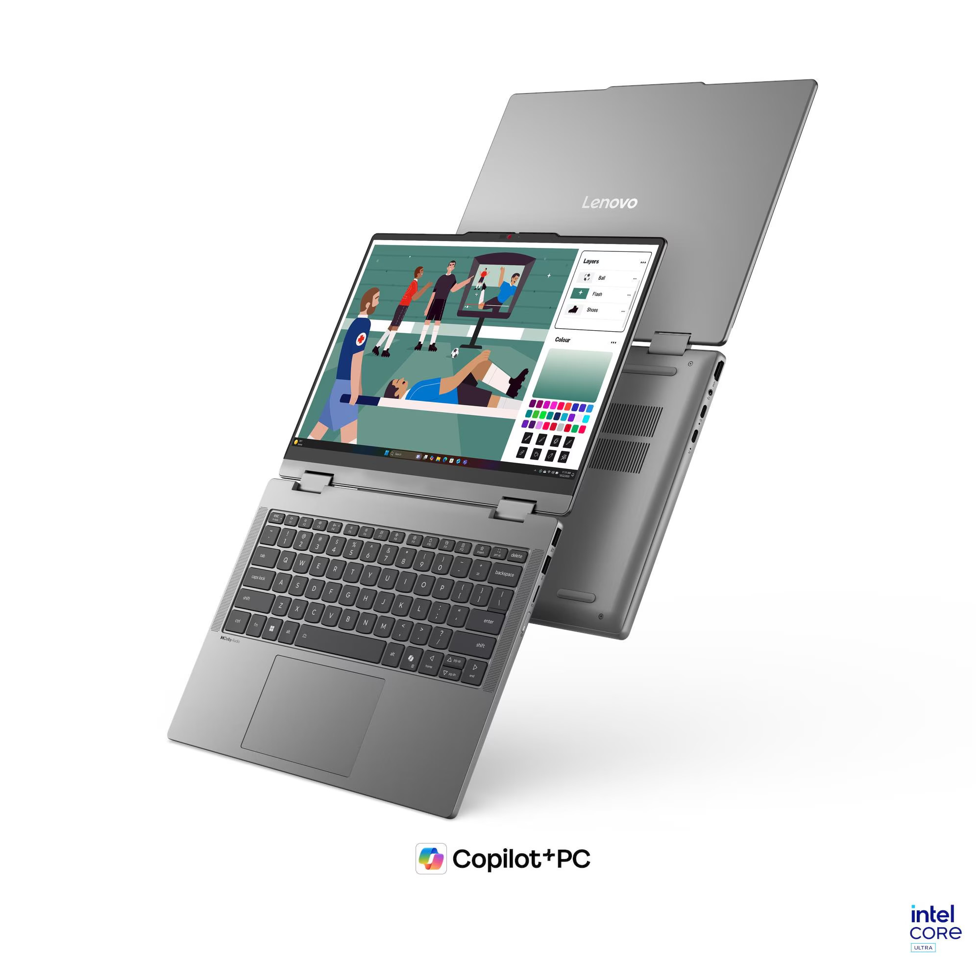 Лаптоп Lenovo IdeaPad 5 2-in-1 14IPH11, 14" WUXGA Touch, Intel Core Ultra 5 322, 16GB DDR5, 512GB SSD, Windows 11 Home - 83UG003PBM - 3