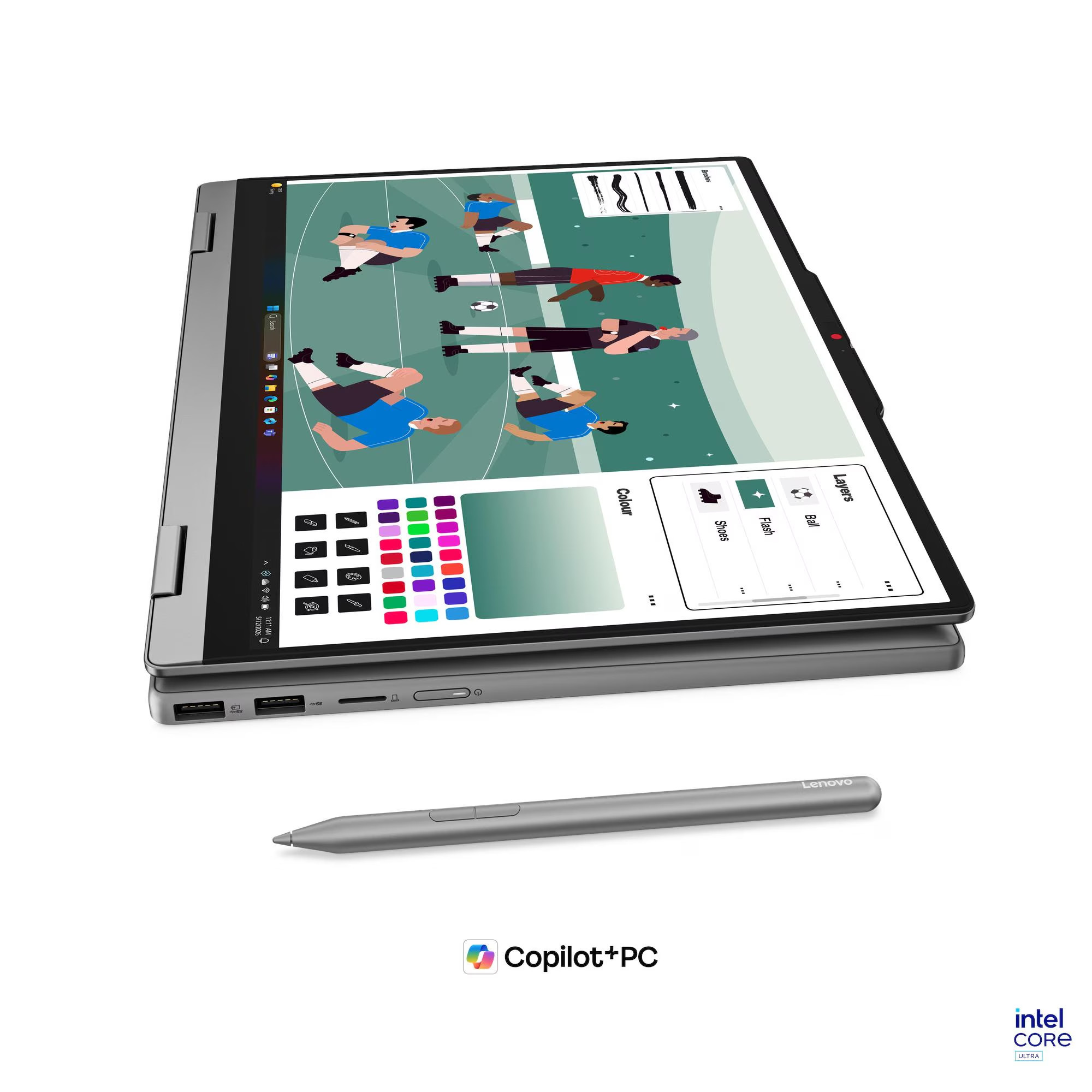 Лаптоп Lenovo IdeaPad 5 2-in-1 14IPH11, 14" WUXGA Touch, Intel Core Ultra 5 322, 16GB DDR5, 512GB SSD, Windows 11 Home - 83UG003PBM - 5