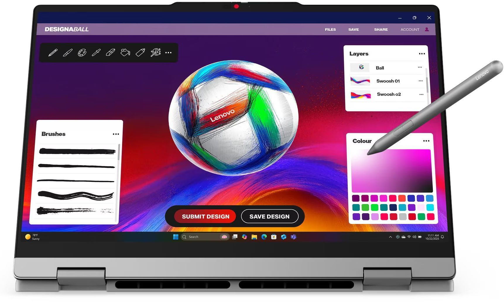 Лаптоп Lenovo IdeaPad 5 2-in-1 14AHP11, 14" WUXGA Touch, AMD Ryzen 7 250, 16GB DDR5, 512GB SSD, Windows 11 Home - 83UJ0024BM - 2