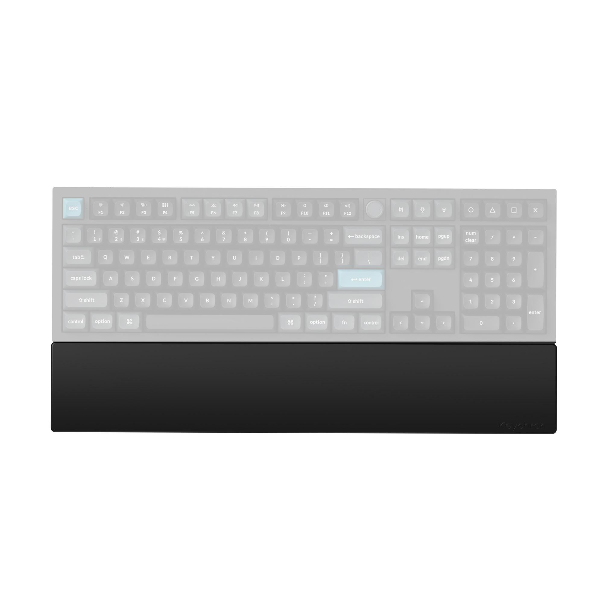 Силиконова поставка за китки Keychron PR52, Черна, Full Size 447x79.5x18mm - PR52 - 2