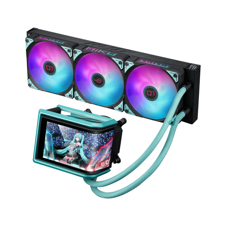 Водно охлаждане за процесор ASUS ROG RYUO IV 360 ARGB, 360mm радиатор, 1800-3200 RPM помпа, 800-2650 RPM вентилатори - 90RC01P1-B0EAY0 - 3
