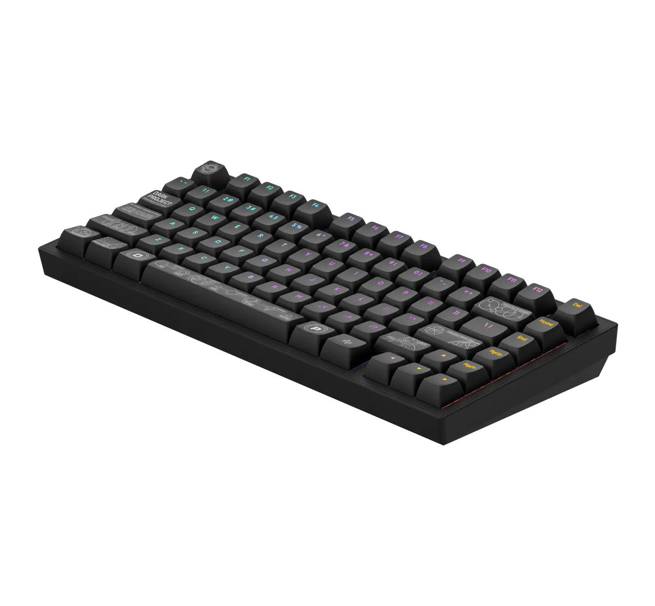 Безжична геймърска клавиатура Dark Project ALU81A Terra Nova V2, Черна, RGB подсветка, G3MS Moonstone суичове - DPKB_NOVA_81_ANSI_BLACK_R2 - 4