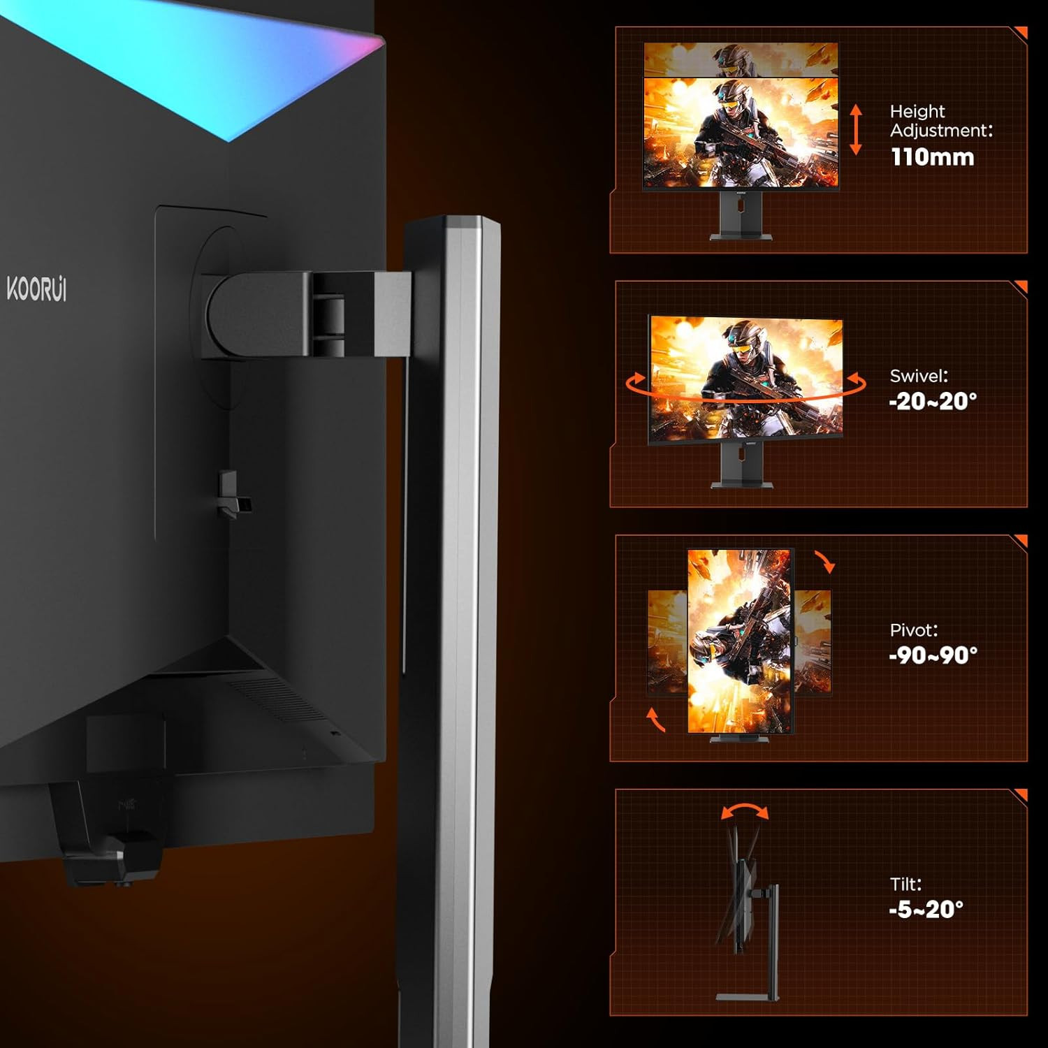 Монитор KOORUI S3241XO, 32" QD-OLED 4K UHD 240Hz - 7
