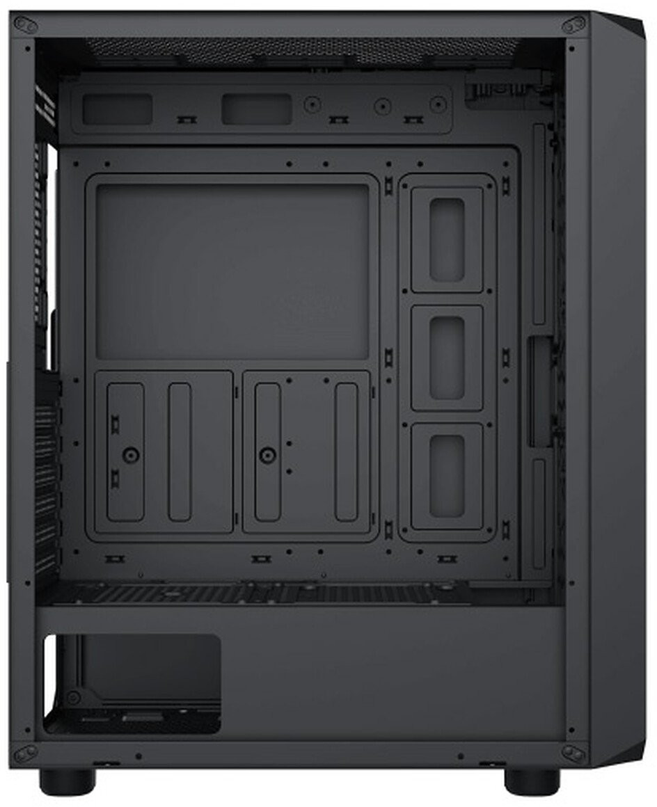Кутия за компютър Xigmatek DUO X, ATX/EATX, 4бр вентилатора RGB, черна - EN45134 - 5
