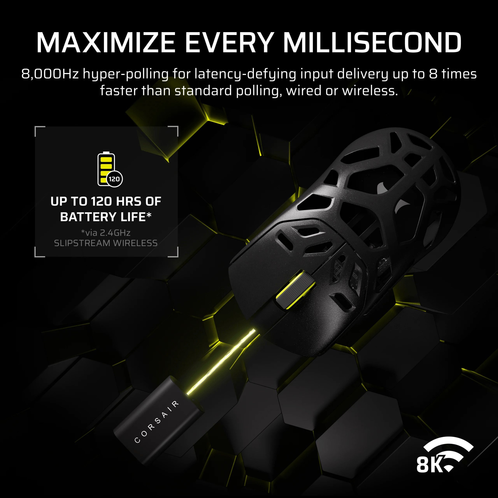 Безжична геймърска мишка Corsair SABRE v2 PRO MG, Магнезиева, Черна - CH-931G100-WW - 5