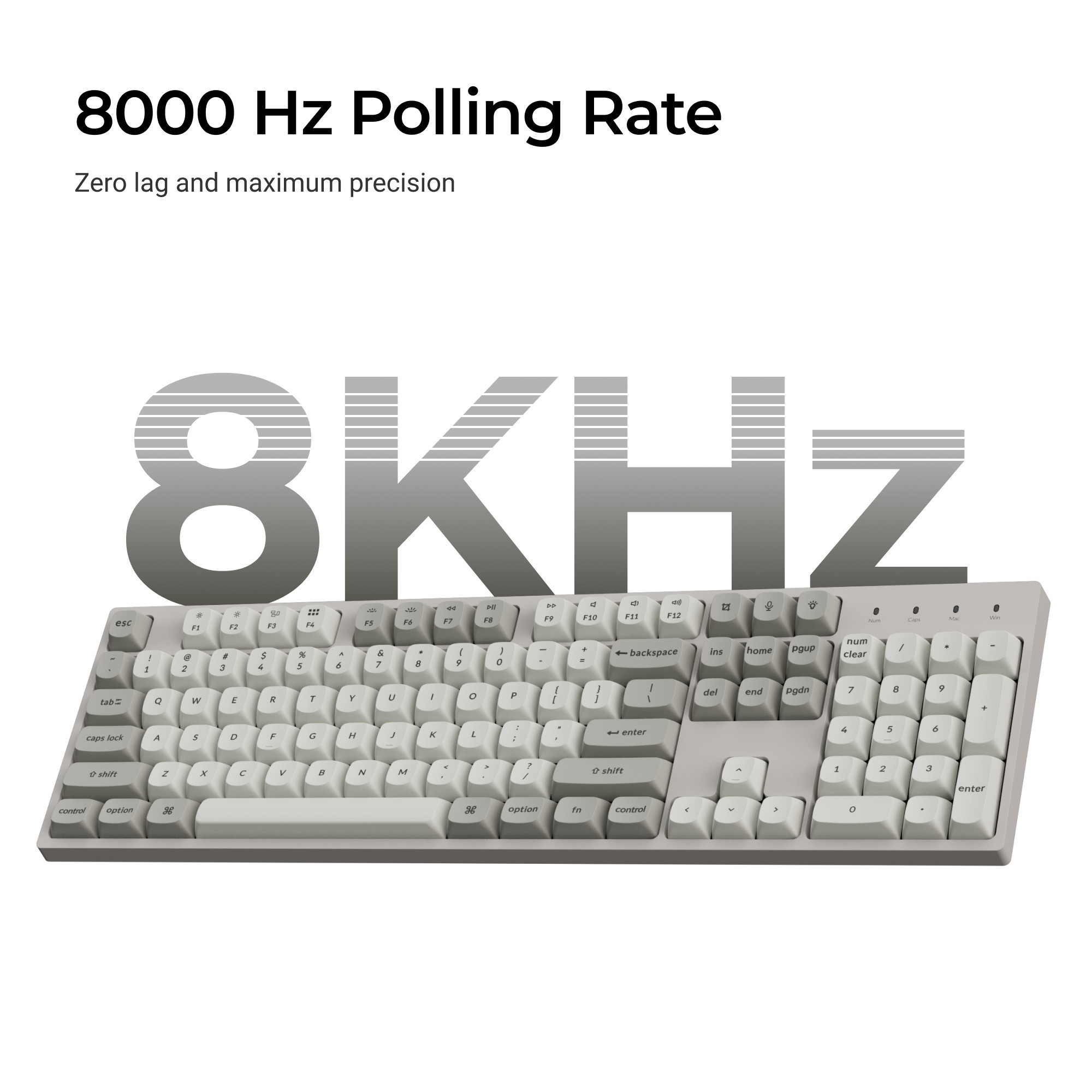 Механична геймърска клавиатура Keychron C2 Pro, пълен размер, USB, RGB подсветка, Keychron Red Brown суичове - C2PX-M1 - 2