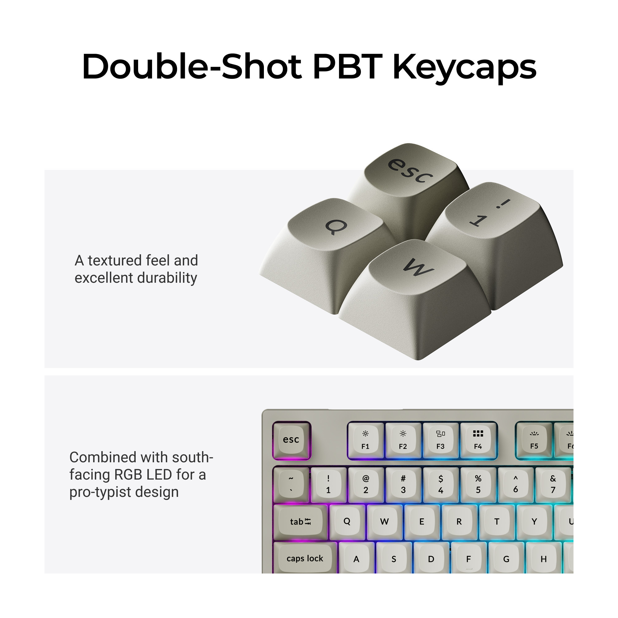 Механична геймърска клавиатура Keychron C2 Pro, пълен размер, USB, RGB подсветка, Keychron Red Brown суичове - C2PX-M1 - 3