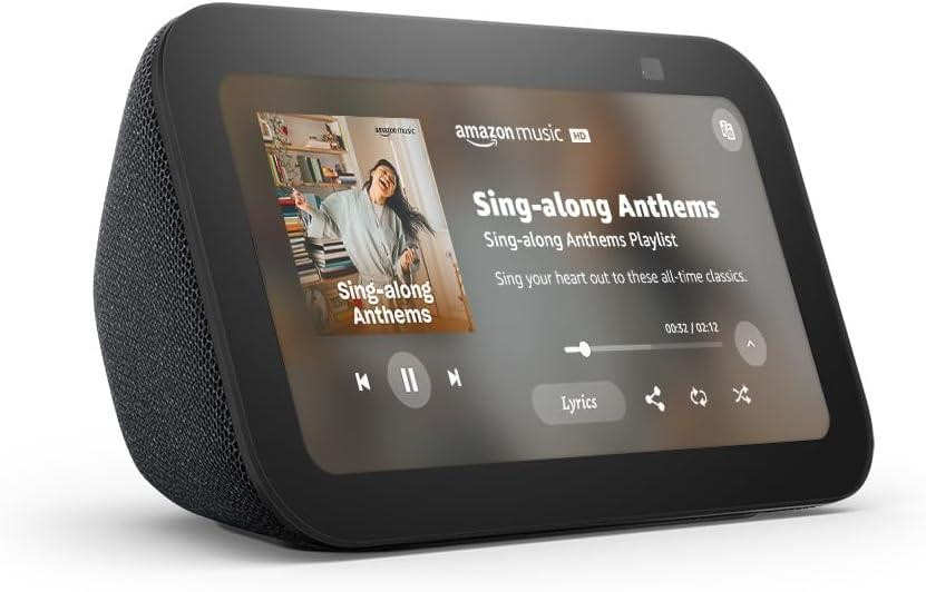 Смарт тонколона Amazon Echo Show 5 Gen 3, 5.5" сензорен екран, Bluetooth/Wi-Fi - B09B2SBHQK - 1