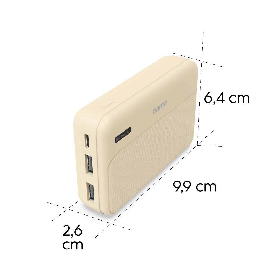 Външна батерия HAMA Pocket 10, 10000 mAh, USB-C/USB-A - HAMA-201773 - 5