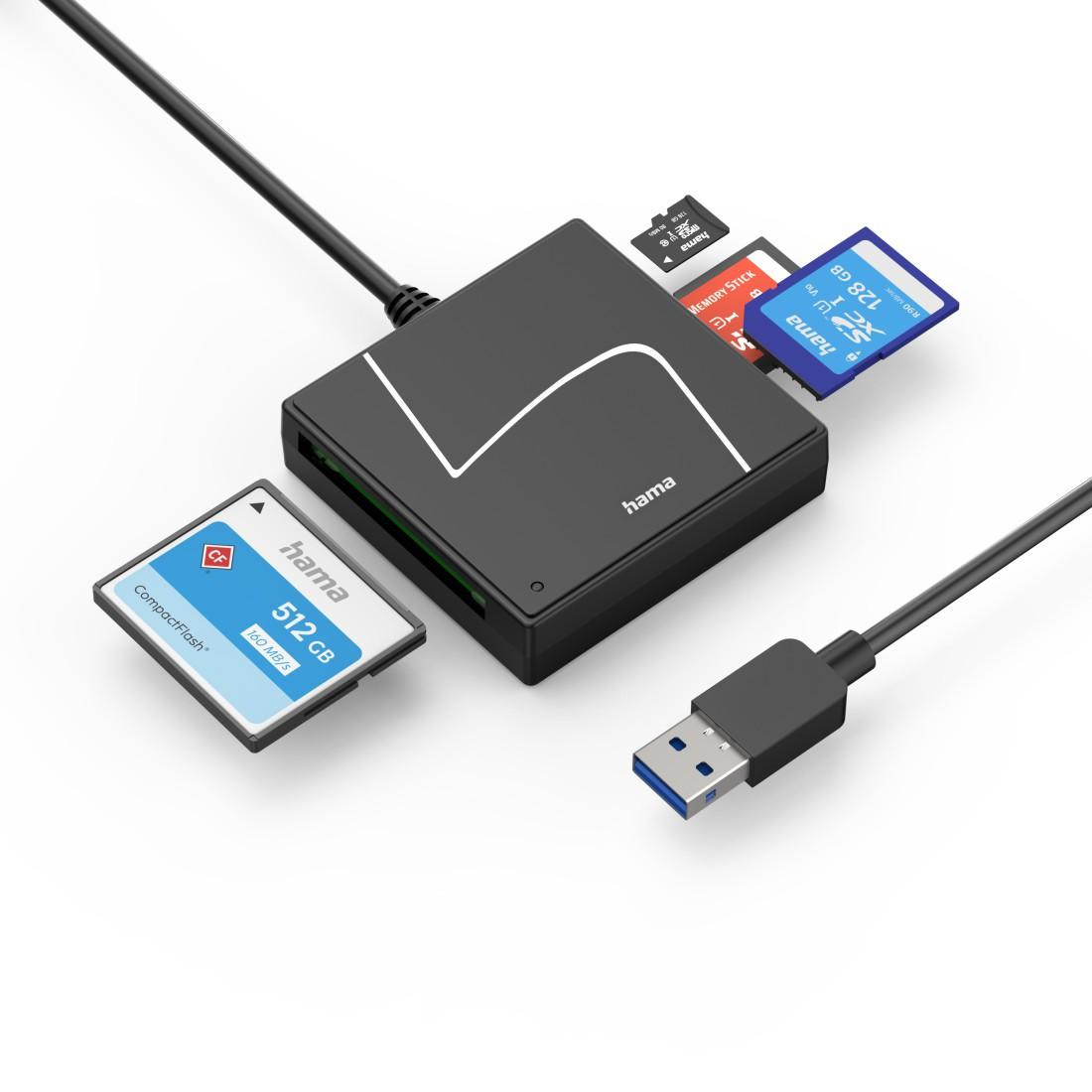 Четец за карти HAMA, USB-A 3.0, SD/microSD/CF/MS - HAMA-200148 - 5